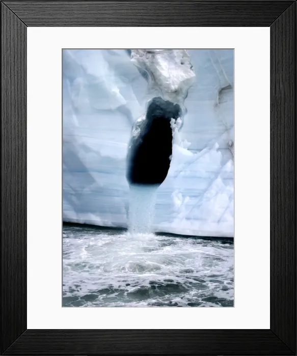Framed Print : Brasvell's Glacier - waterfall pouring from ice cave Nordaustlandet. Svalbard Framed Print : Brasvell's Glacier - waterfall pouring from ice cave Nordaustlandet. Svalbard