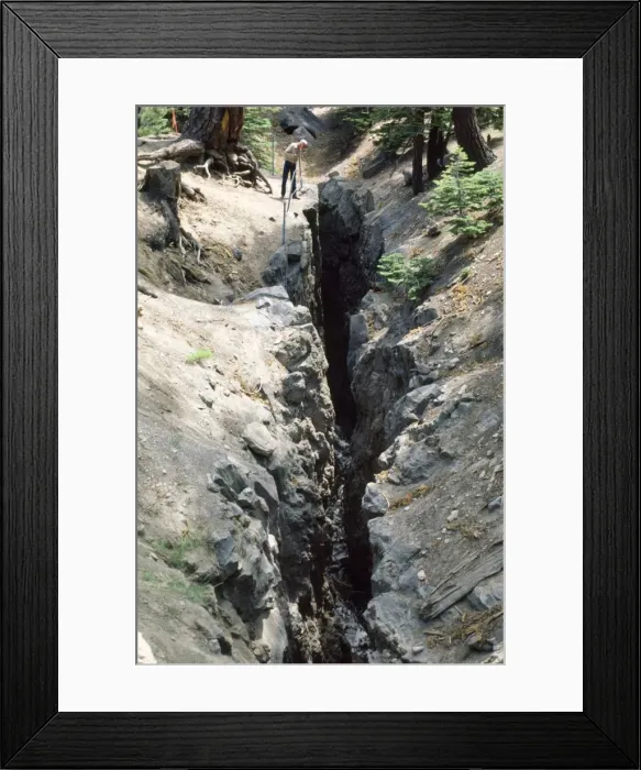 Framed Print : Earthquake Fault near Mammoth Mountain, California, USA Framed Print : Earthquake Fault near Mammoth Mountain, California, USA