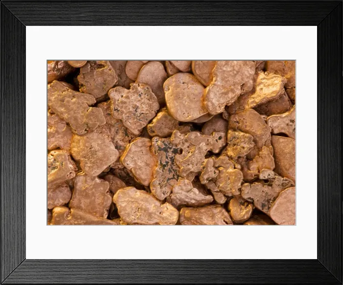 Framed Print : Native Copper Nuggets from Michigan Framed Print : Native Copper Nuggets from Michigan