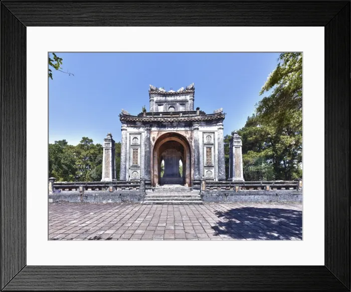 Framed Print : Tomb of Tu Duc-Hue-Vietnam - considered by many to be the most elegant tomb in Vietnam the mausoleum of Tu Duc was designed by the king himself - set on a pine forested hill it is flanked by beautiful lotus ponds Framed Print : Tomb of Tu Duc-Hue-Vietnam - considered by many to be the most elegant tomb in Vietnam the mausoleum of Tu Duc was designed by the king himself - set on a pine forested hill it is flanked by beautiful lotus ponds