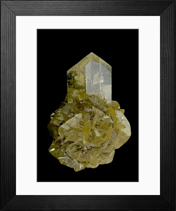 Framed Print : Selenite - form of gypsum - Canada - CaSO4 - 2H2O Framed Print : Selenite - form of gypsum - Canada - CaSO4 - 2H2O
