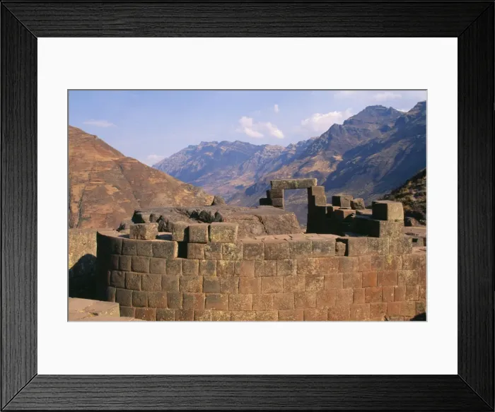 Framed Print : Peru - Pisac: Inca Temple of the Sun Cusco Region Framed Print : Peru - Pisac: Inca Temple of the Sun Cusco Region