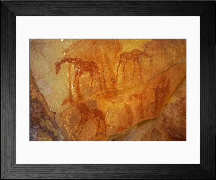 Framed Print : Prehistoric Rock Painting - Zimbabwe Africa Framed Print : Prehistoric Rock Painting - Zimbabwe Africa