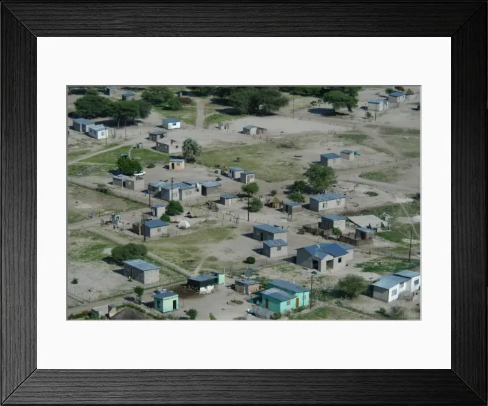 Framed Print : Aerial of Maun, Botswana, Africa Framed Print : Aerial of Maun, Botswana, Africa