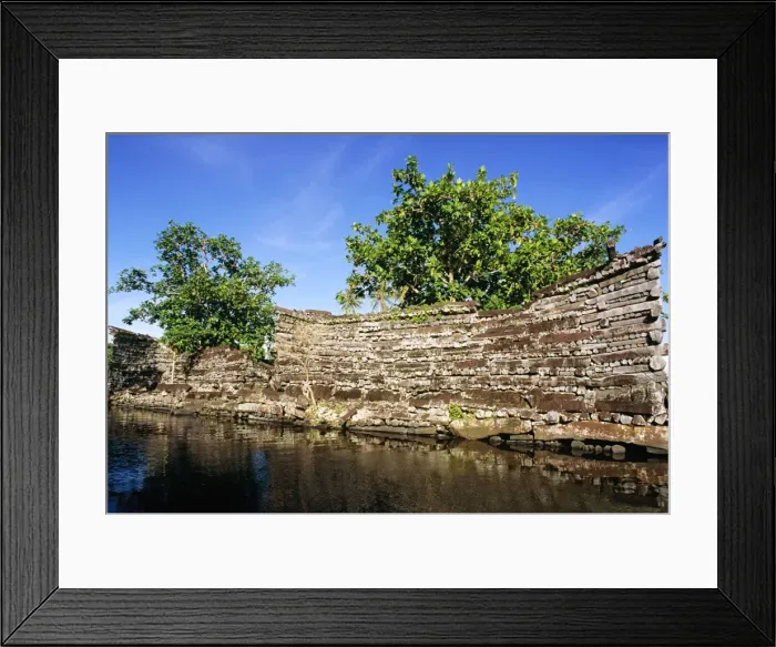 Framed Print : Nan Douwas, largest of the ruins Nan Madol (c. 1200 AD) Pohnpei, Micronesia JLR04173