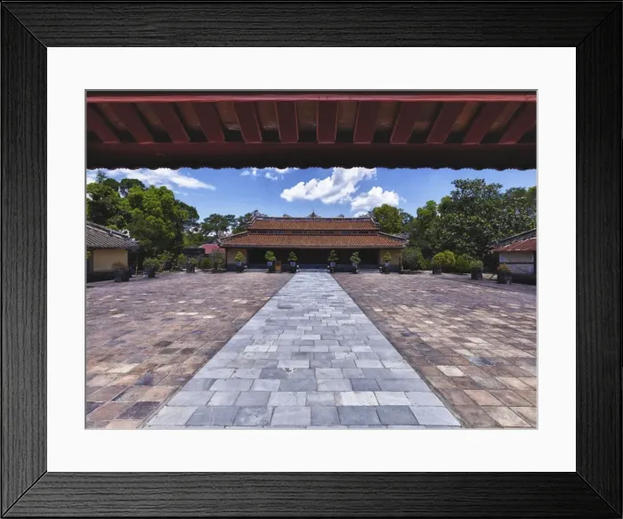 Framed Print : Tomb of Minh Mang-Hue-Vietnam - located on the west side of the Perfume River the mausoleum of emperor Minh Mang who died in 1841 is one of the most impressive royal tombs - The complex comprises picturesque lakes Framed Print : Tomb of Minh Mang-Hue-Vietnam - located on the west side of the Perfume River the mausoleum of emperor Minh Mang who died in 1841 is one of the most impressive royal tombs - The complex comprises picturesque lakes