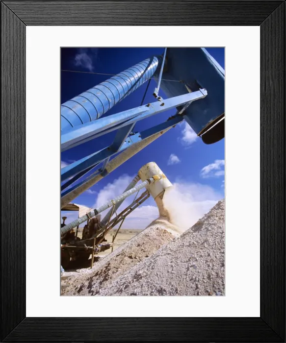 Framed Print : Opal mining blower in use Coober Pedy, South Australia JLR05474