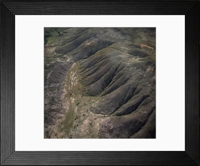 Framed Print : Aerial Viw of Guyana, South America: highland savannah and erosion, near Ireng River, Rupununi District