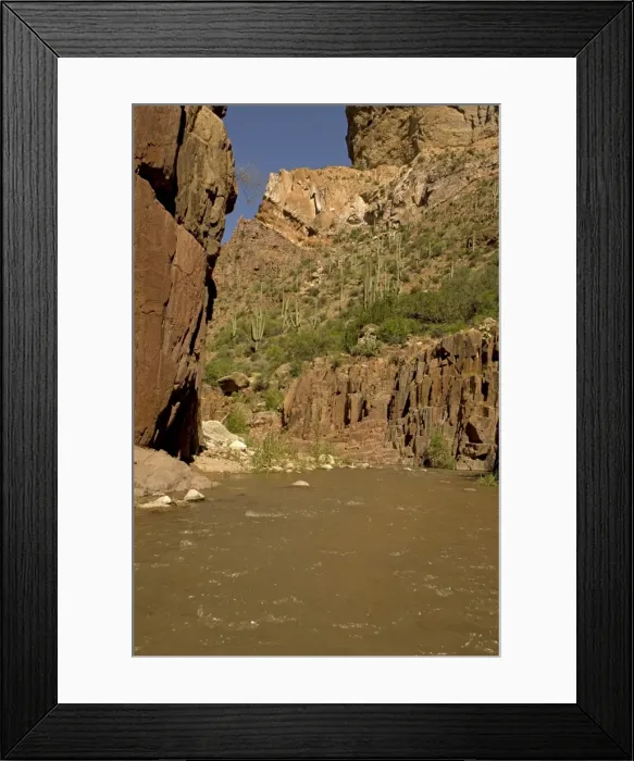 Framed Print : Aravaipa Canyon Wilderness Cliffs and Creek - Located about 50 miles northeast of Tucson - Federal Wilderness Area - Arizona - USA Framed Print : Aravaipa Canyon Wilderness Cliffs and Creek - Located about 50 miles northeast of Tucson - Federal Wilderness Area - Arizona - USA