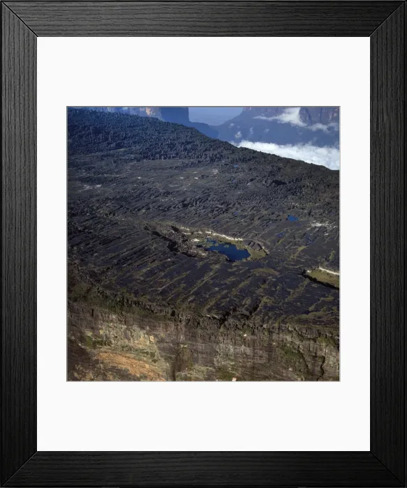 Framed Print : Aerial image of Tepuis, Venezuela South America: summit of Mount Roraima (Cerro Roraima) with Lake Gladys Framed Print : Aerial image of Tepuis, Venezuela South America: summit of Mount Roraima (Cerro Roraima) with Lake Gladys