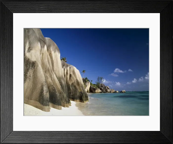 Framed Print : La Digue Coastline - Seychelles LA001789 Framed Print : La Digue Coastline - Seychelles LA001789