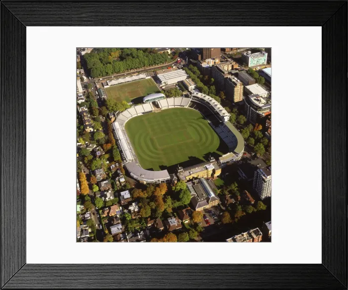 Framed Print : Aerial image of London, England, UK: Lord's Cricket Ground (home of cricket), St John's Wood Framed Print : Aerial image of London, England, UK: Lord's Cricket Ground (home of cricket), St John's Wood