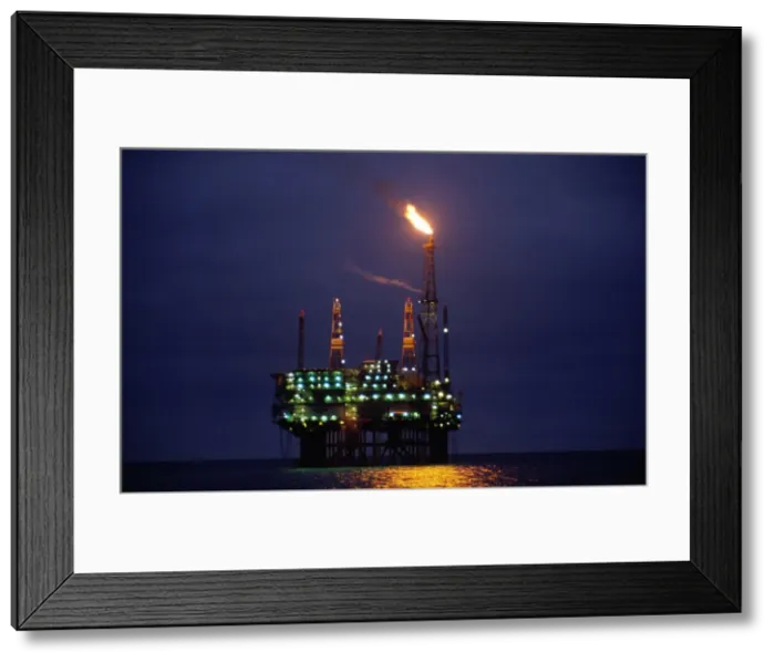 Framed Print : Oil Rig - Brit oil's Beatrice North Sea Framed Print : Oil Rig - Brit oil's Beatrice North Sea