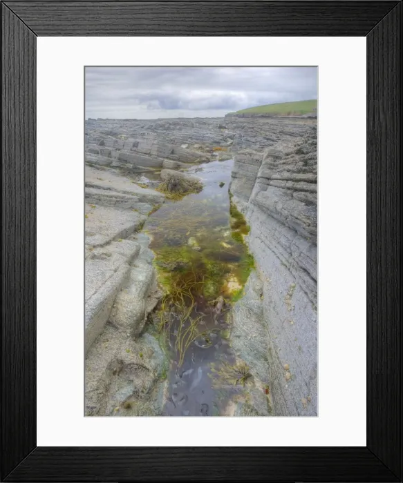 Framed Print : Tidepool at low tide - Brough Head - Orkney Mainland LA005316 Framed Print : Tidepool at low tide - Brough Head - Orkney Mainland LA005316