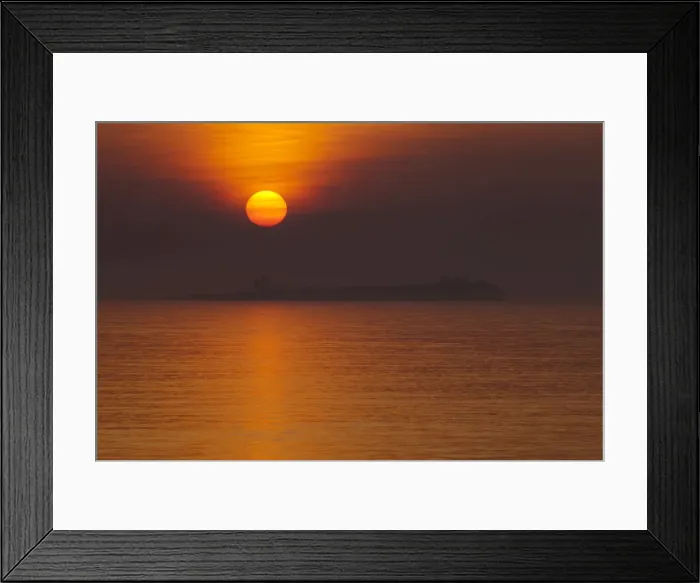 Framed Print : Sunrise over the Farne Islands - Bambugh - England Framed Print : Sunrise over the Farne Islands - Bambugh - England