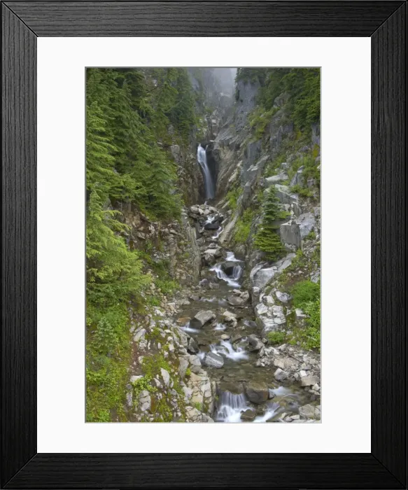 Framed Print : Edith Creek Falls. Mount Rainier National Park, Washington State, USA LA001434 Framed Print : Edith Creek Falls. Mount Rainier National Park, Washington State, USA LA001434
