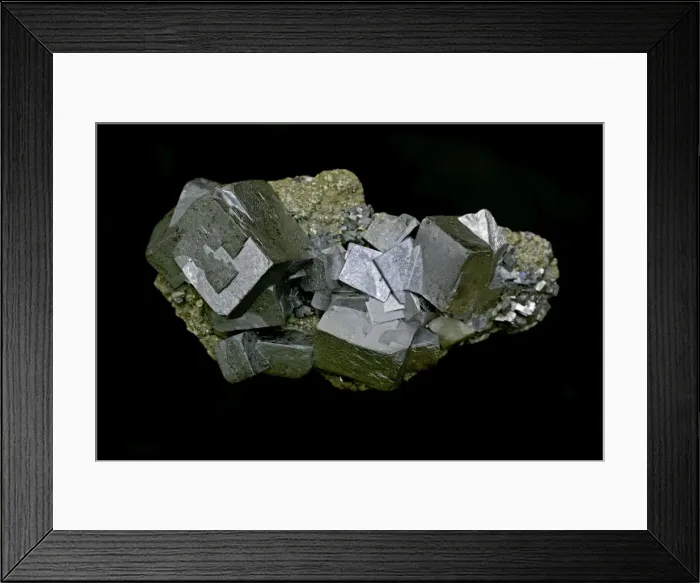 Framed Print : Galena (PbS - lead sulfide) -The primary ore of lead - Sweetwater mine - Viburnum trend - Missouri - USA