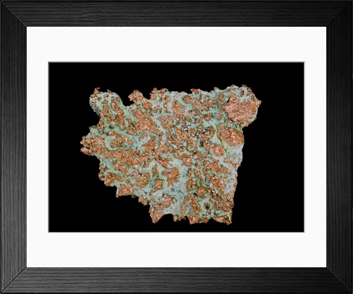 Framed Print : Native Copper - Cu - Native element - Upper Peninsula - found in Lake Superior - Michigan - USA Framed Print : Native Copper - Cu - Native element - Upper Peninsula - found in Lake Superior - Michigan - USA