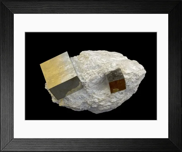Framed Print : Pyrite (FeS2) (Iron sulfide) / Fool's Gold - Navajun - La Rioja - Spain Framed Print : Pyrite (FeS2) (Iron sulfide) / Fool's Gold - Navajun - La Rioja - Spain