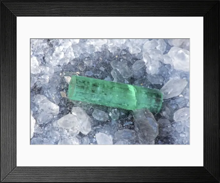 Framed Print : Emerald - Colombia - Green variety of the mineral beryl - green color from chromium during crystalization Framed Print : Emerald - Colombia - Green variety of the mineral beryl - green color from chromium during crystalization