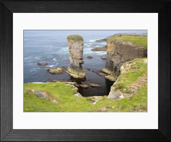 Framed Print : Sea stack Yesnaby Castle and cliffs - Orkney Mainland LA005107 Framed Print : Sea stack Yesnaby Castle and cliffs - Orkney Mainland LA005107