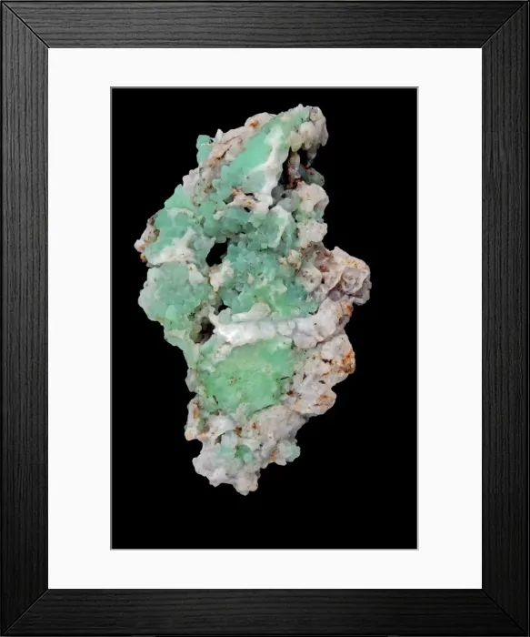 Framed Print : Chrysoprase - a form of quartz - SiO2 - Australia - green color due to impurities of nickel-bearing minerals Framed Print : Chrysoprase - a form of quartz - SiO2 - Australia - green color due to impurities of nickel-bearing minerals