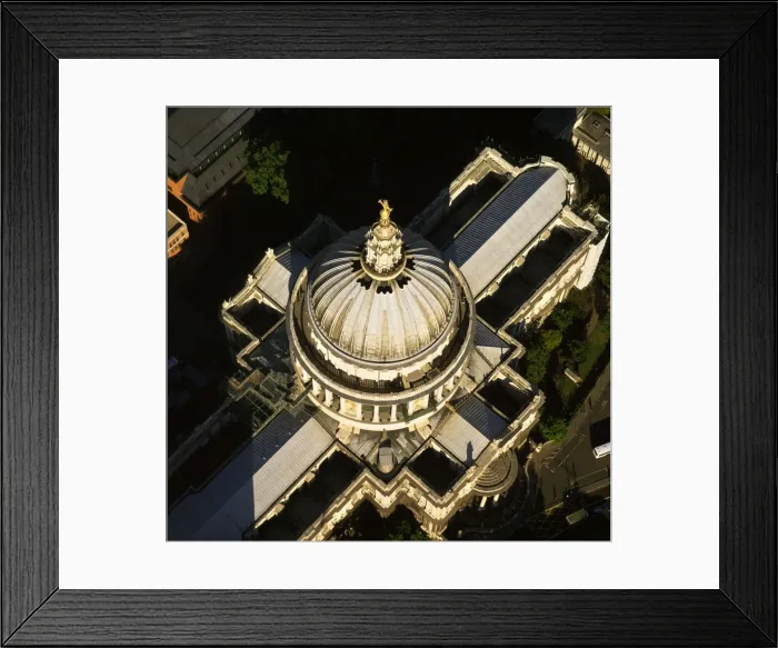 Framed Print : Aerial image of London, England, UK: St. Paul's Cathedral, an Anglican cathedral and the seat of the Bishop of London, Ludgate Hill, City of London Framed Print : Aerial image of London, England, UK: St. Paul's Cathedral, an Anglican cathedral and the seat of the Bishop of London, Ludgate Hill, City of London