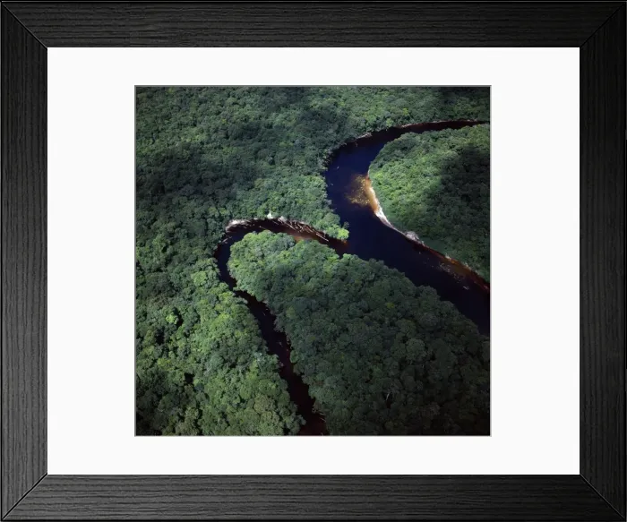 Framed Print : Aerial image of Guyana, South America: confluence of Paikwa River with Kako River, Upper Mazaruni District Framed Print : Aerial image of Guyana, South America: confluence of Paikwa River with Kako River, Upper Mazaruni District