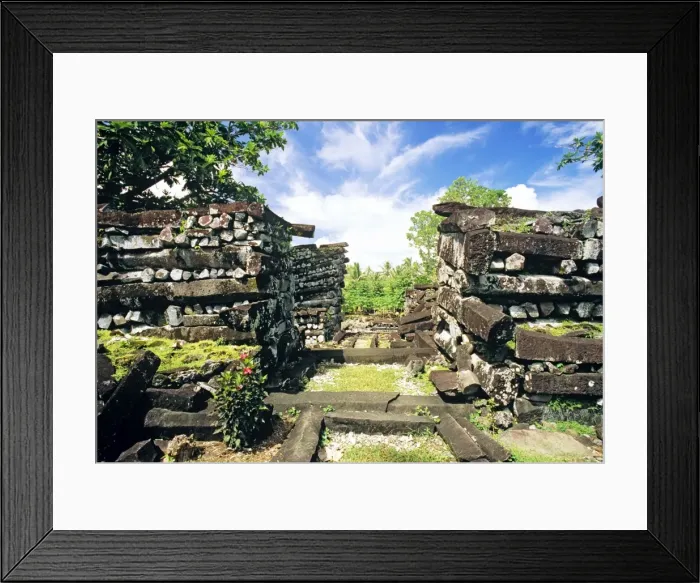 Framed Print : Nan Douwas, most impressive of the ruins Nan Madol fortress Pohnpei, Micronesia JLR04179 Framed Print : Nan Douwas, most impressive of the ruins Nan Madol fortress Pohnpei, Micronesia JLR04179