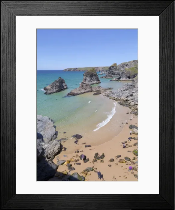 Framed Print : Beach - Bedruthan Steps, Cornwall, UK Framed Print : Beach - Bedruthan Steps, Cornwall, UK