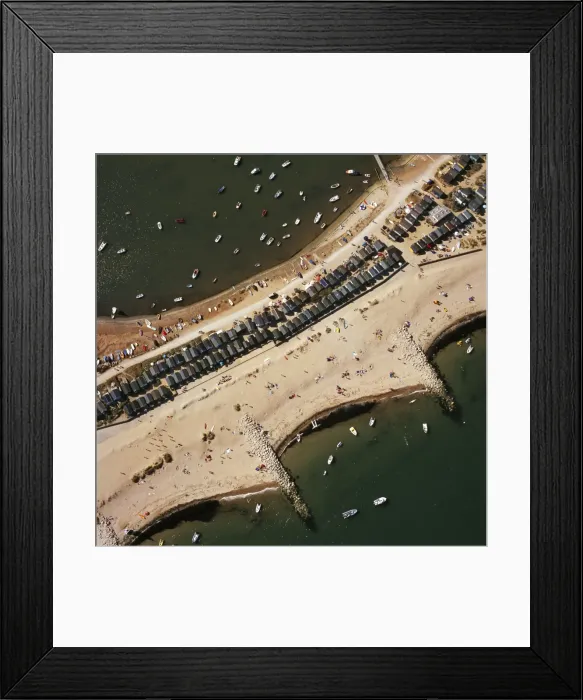 Framed Print : Aerial view - Groynes, Hengistbury Head, Christchurch Harbour, Dorset DW1963 Framed Print : Aerial view - Groynes, Hengistbury Head, Christchurch Harbour, Dorset DW1963