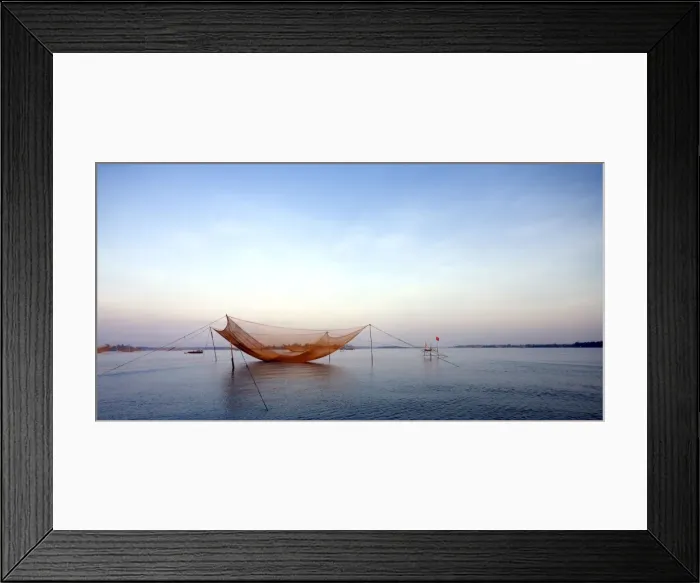 Framed Print : Fisherman net - on the Thun Bon River near Hoi An Central Vietnam Framed Print : Fisherman net - on the Thun Bon River near Hoi An Central Vietnam