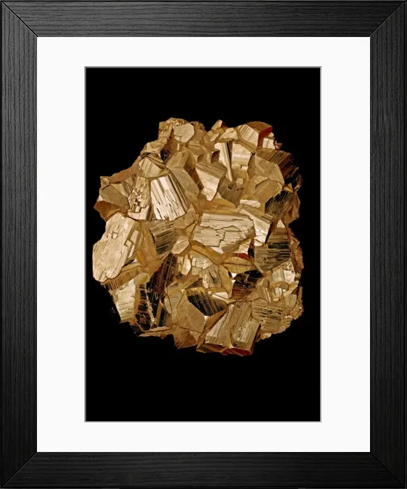 Framed Print : Pyrite (FeS2) (Iron sulfide)  /  Fool's Gold - Butte - Montana - USA