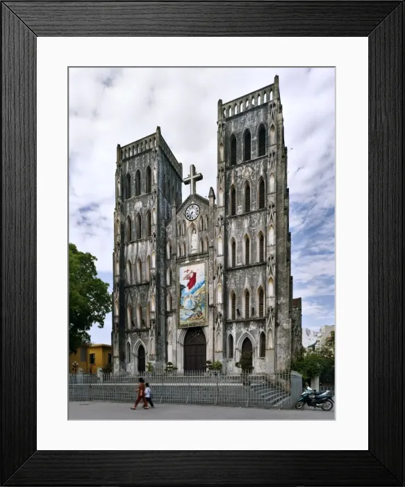 Framed Print : Nha Tho Lon / St Joseph's Cathedral Hanoi - Vietnam - Neo Gothic facade of St Joseph's Cathedral Hanoi's most important church - inaugurated in 1886 Framed Print : Nha Tho Lon / St Joseph's Cathedral Hanoi - Vietnam - Neo Gothic facade of St Joseph's Cathedral Hanoi's most important church - inaugurated in 1886