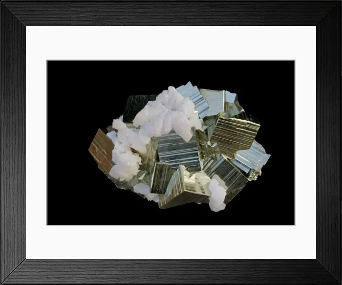 Framed Print : Pyrite (FeS2) (Iron sulfide) / Fool's Gold - and Quartz - Peru - Animon Mine - Huaron - San Jose de Huayllay District - Cerro de Pasco Province - Pasco Department Framed Print : Pyrite (FeS2) (Iron sulfide) / Fool's Gold - and Quartz - Peru - Animon Mine - Huaron - San Jose de Huayllay District - Cerro de Pasco Province - Pasco Department