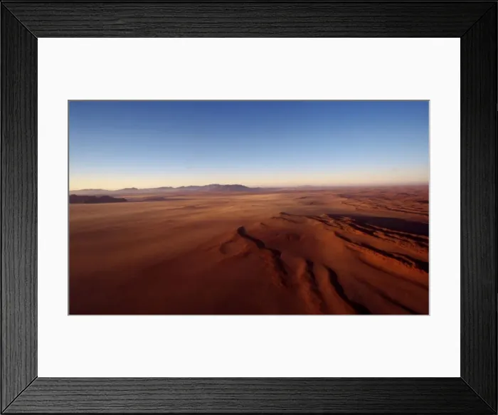 Framed Print : Namibia CRH 918 Edge of the red sand dunes of the Namib desert - Mountains of the Naukluft in the background, Namibia © Chris Harvey / ardea. com Framed Print : Namibia CRH 918 Edge of the red sand dunes of the Namib desert - Mountains of the Naukluft in the background, Namibia © Chris Harvey / ardea. com
