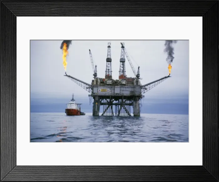 Framed Print : Oil Rig North Sea