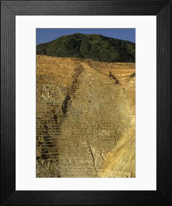 Framed Print : Bingham Canyon Mine - one of the biggest open pit copper mines in the world - also mine gold - silver - molybdenum - pit can be seen from space - Utah - USA Framed Print : Bingham Canyon Mine - one of the biggest open pit copper mines in the world - also mine gold - silver - molybdenum - pit can be seen from space - Utah - USA
