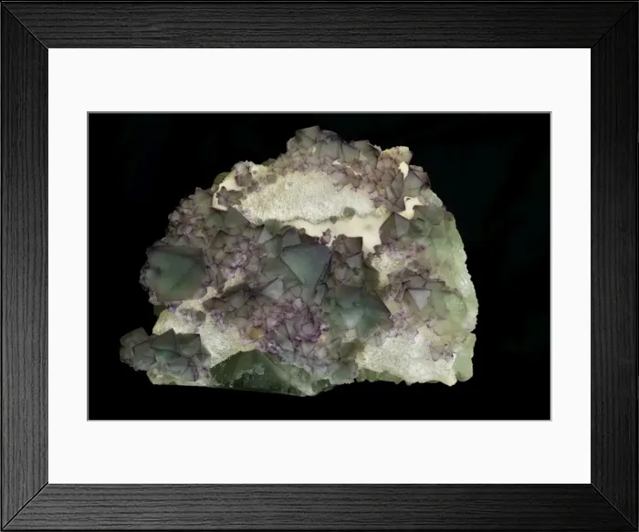 Framed Print : Fluorite (CaF2-calcium fluoride) - Mineral class: Halides Framed Print : Fluorite (CaF2-calcium fluoride) - Mineral class: Halides