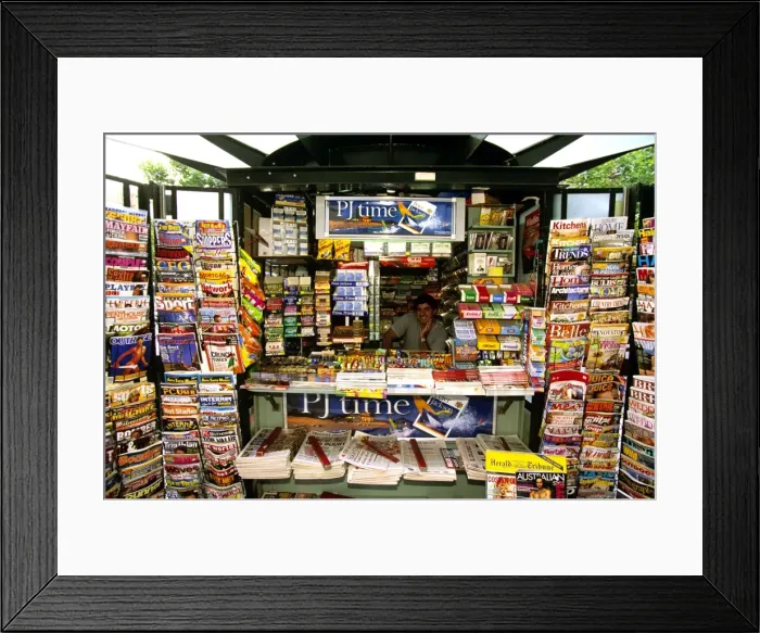 Framed Print : Newsagency, Collins Street Melbourne, Victoria, Australia JLR07347 Framed Print : Newsagency, Collins Street Melbourne, Victoria, Australia JLR07347