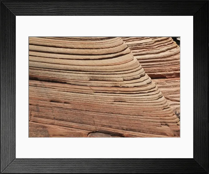 Framed Print : Sandstone Formations Showing Layers - Zion National Park -Utah - USA