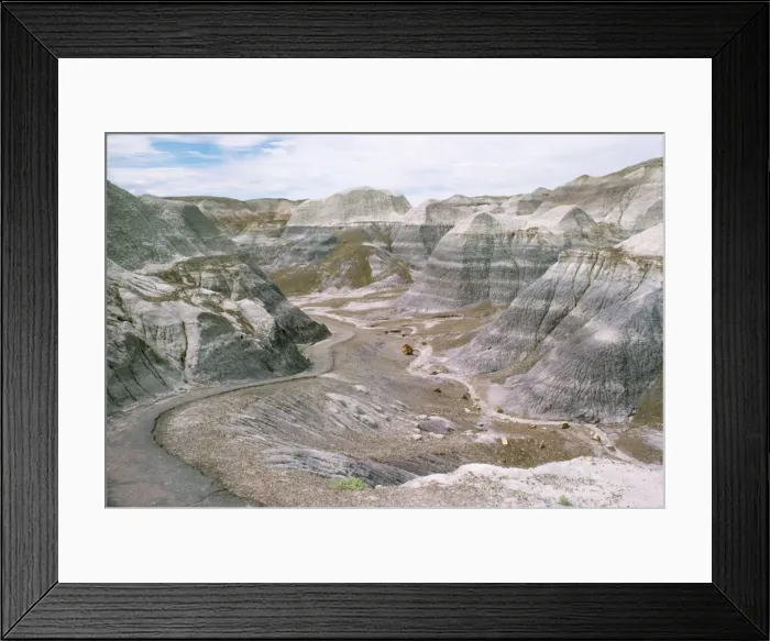 Framed Print : USA Blue Mesa trail in eroded Badlands painted desert, Arizona Framed Print : USA Blue Mesa trail in eroded Badlands painted desert, Arizona