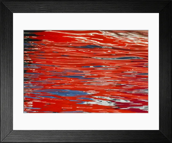 Framed Print : Reflections - of fishing vessels colours in habour water - Gillelije - Seeland - Denmark Framed Print : Reflections - of fishing vessels colours in habour water - Gillelije - Seeland - Denmark