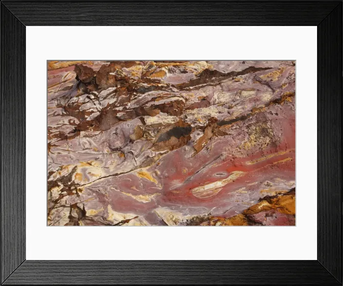 Framed Print : Sandstone - pink with oxydation & minerals including Iron & Manganese. Flores Island - Indonesia Framed Print : Sandstone - pink with oxydation & minerals including Iron & Manganese. Flores Island - Indonesia