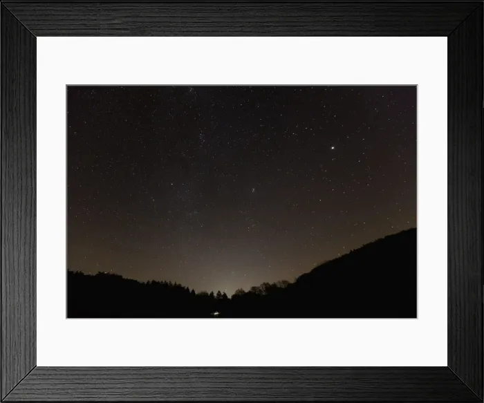 Framed Print : Stars at night - showing Milky Way and Venus in winter - Lower Saxony - Germany Framed Print : Stars at night - showing Milky Way and Venus in winter - Lower Saxony - Germany
