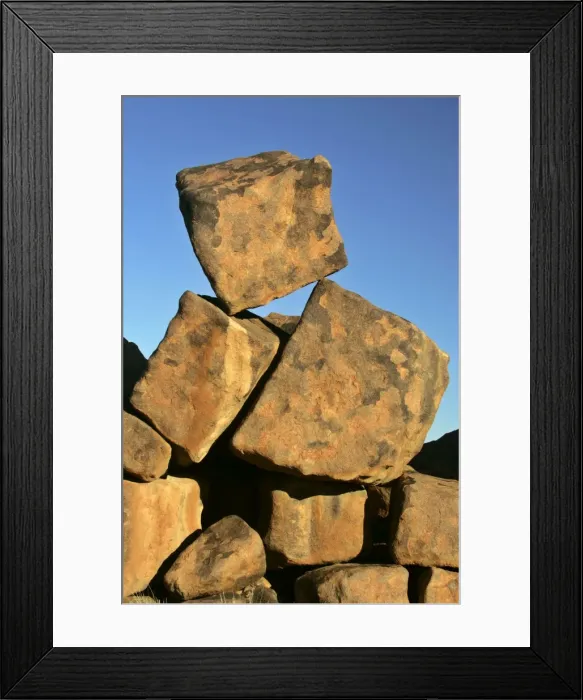 Framed Print : Pile of quaders boulders weathered to quaders in Giant's Playground Giant's playground, Keetmanshoop, Nambia, Africa Framed Print : Pile of quaders boulders weathered to quaders in Giant's Playground Giant's playground, Keetmanshoop, Nambia, Africa
