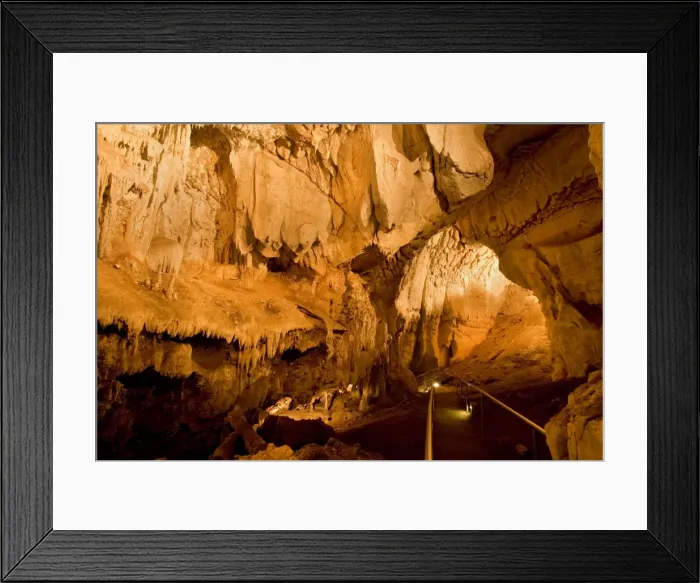 Framed Print : Fig Tree Cave - a path leads through calcite formations in Fig Tree cave - Wombeyan Caves Karst Conservation Reserve, New South Wales, Australia Framed Print : Fig Tree Cave - a path leads through calcite formations in Fig Tree cave - Wombeyan Caves Karst Conservation Reserve, New South Wales, Australia