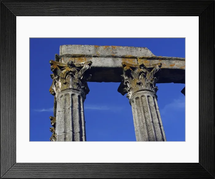 Framed Print : Roman Temple - detailed study, Evora, World Heritage city, Alentejo, Portugal Framed Print : Roman Temple - detailed study, Evora, World Heritage city, Alentejo, Portugal