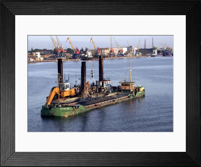 Framed Print : Dredger - port of Claipeda, Lithuania Framed Print : Dredger - port of Claipeda, Lithuania