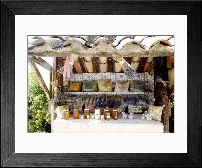 Framed Print : Honey, lavender & local arts & craft products for sale. Vaucluse - France Framed Print : Honey, lavender & local arts & craft products for sale. Vaucluse - France
